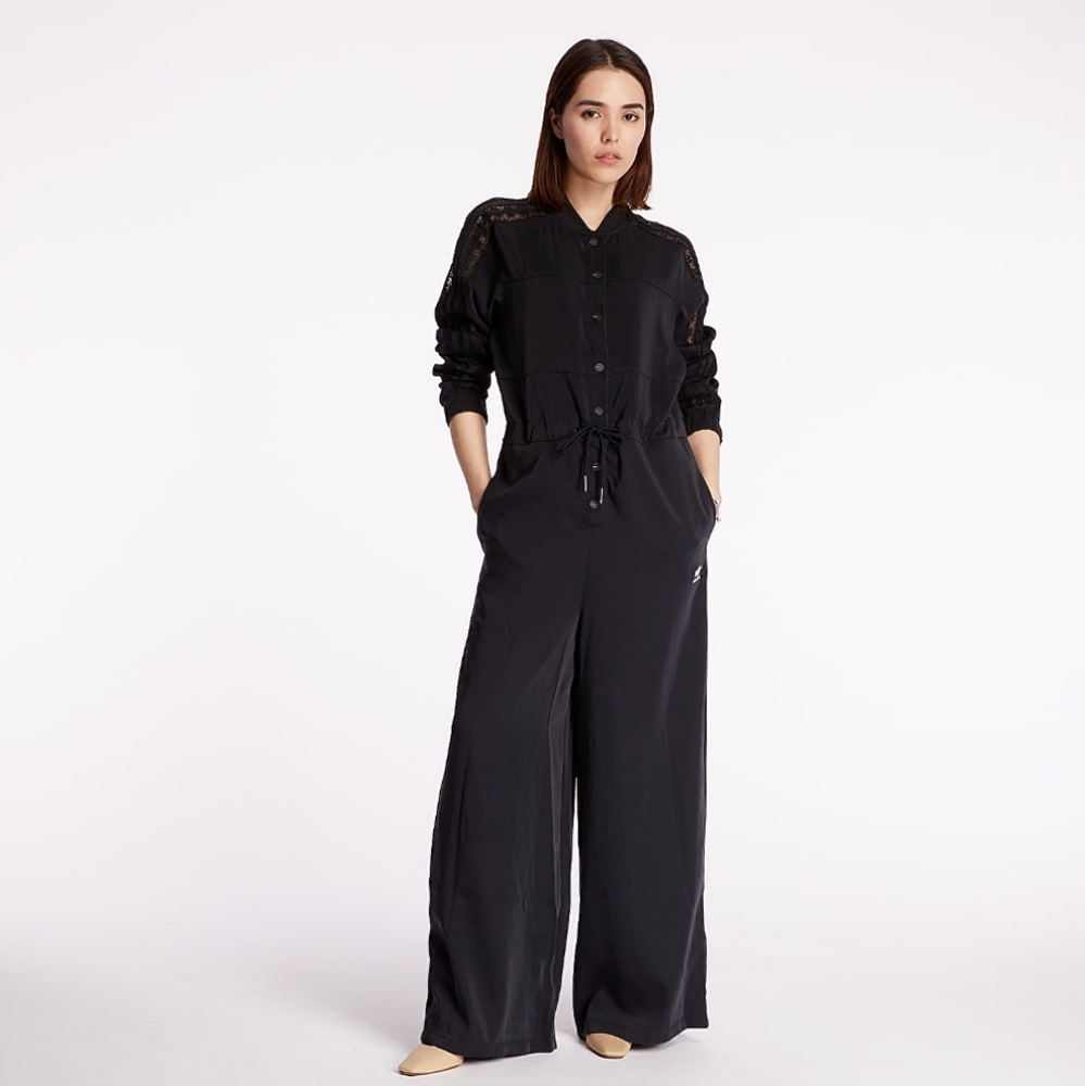 Addias Women Lace Jumpsuit Black Nwt Medium